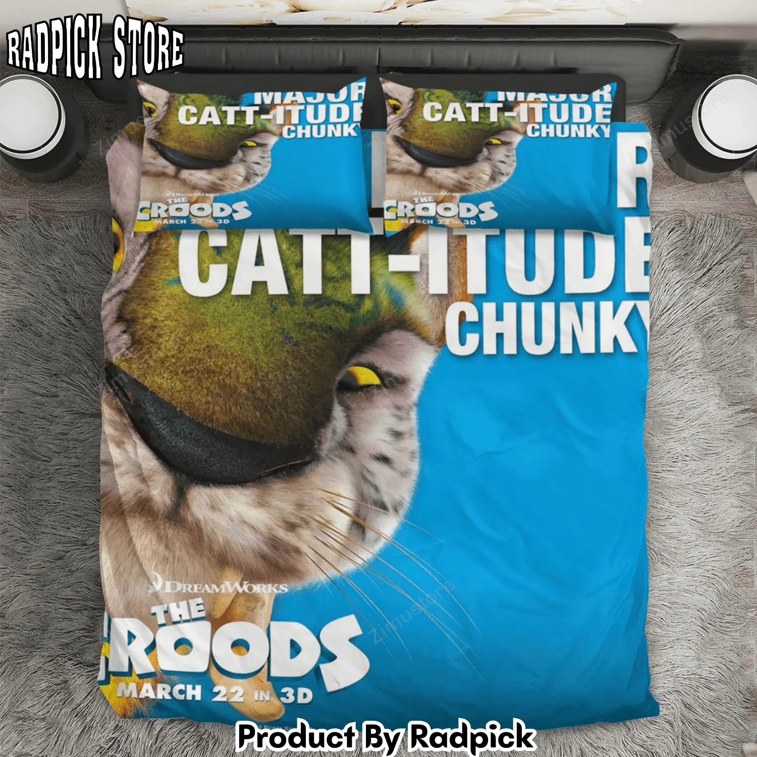 Radpick the croods poster 9 3pcs 3pcs bedding set duvet cover and pillow cases gift for fan rp3271305